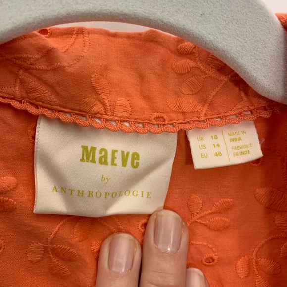 Anthropologie Maeve crop eyelet embroidered top - Picture 7 of 8